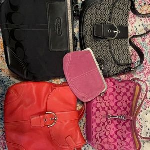 5 Authentic Coach bags